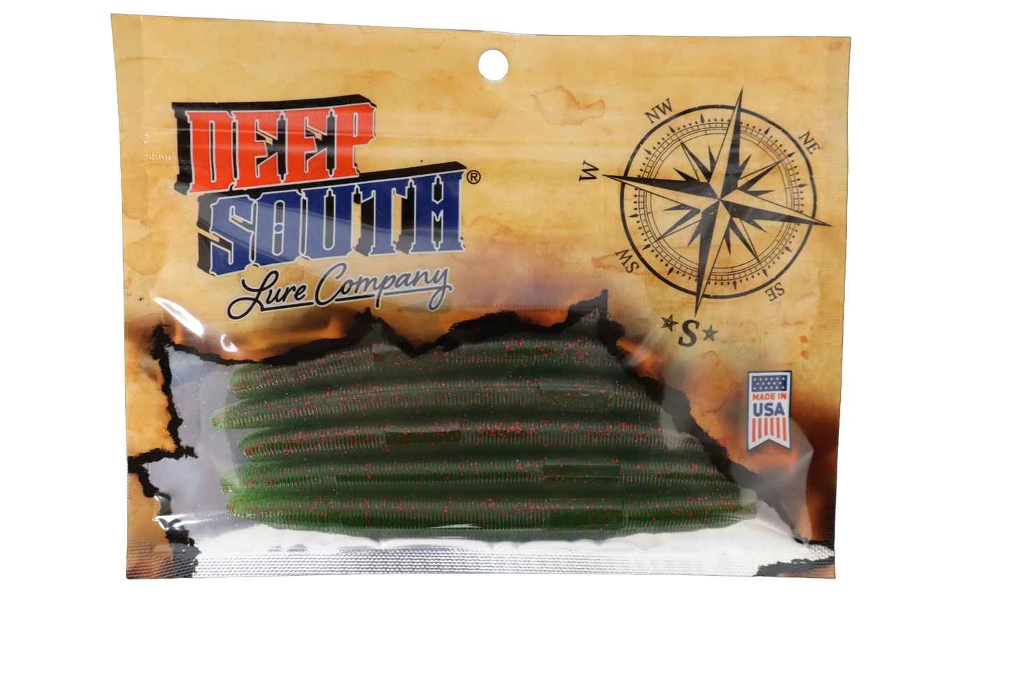 Elite Bass Worm 5" - Cherry Melon Seed