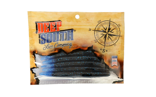 Elite Bass Worm 5" - Blue on Black