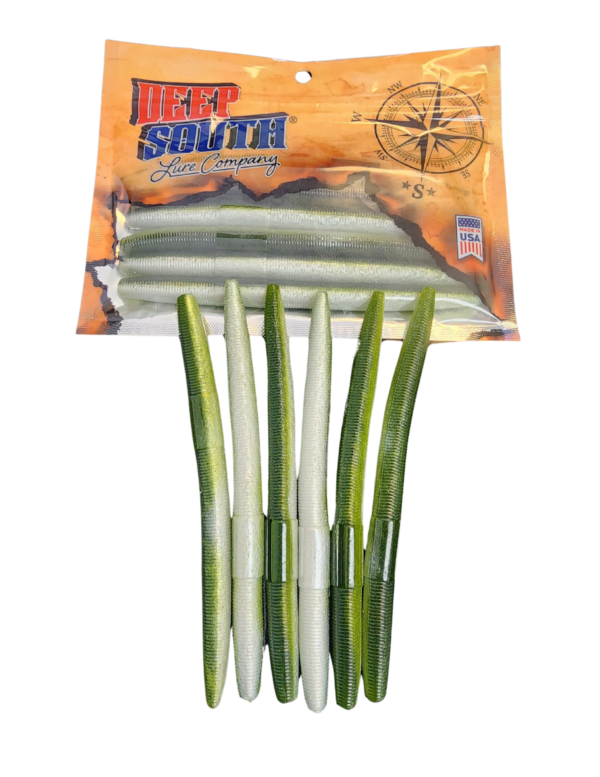 Image of a package of salted bass fishing worms.