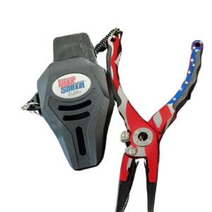 Image of pliers with a American Flag paint scheme