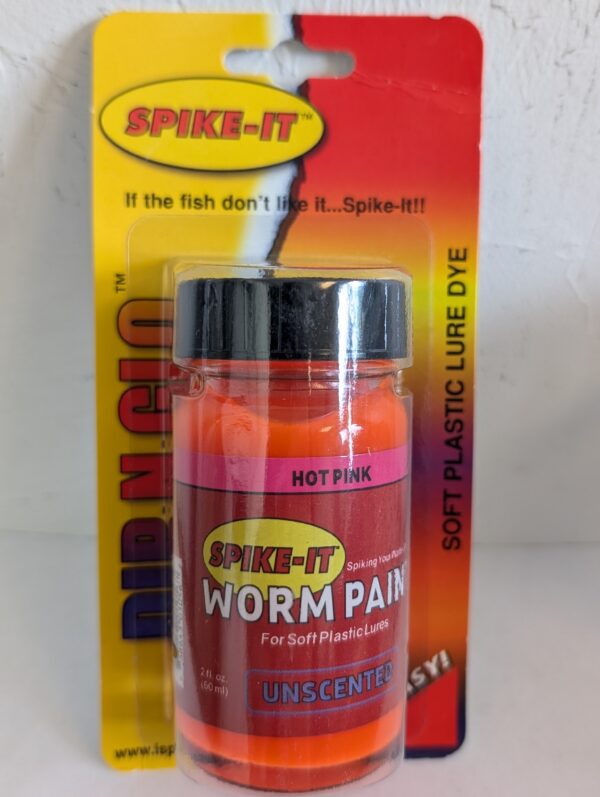 SPIKE-IT DIP-N-GLO WORM PAINT 2OZ HOT PINK SOFT PLASTIC UNSCENTED