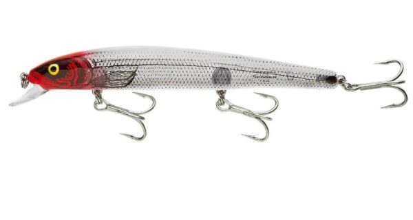 Bomber Long A Silver Flash Red Head Floater Lure